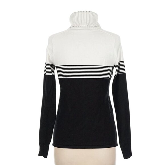 Krimson Klover Slopeside Turtleneck SKI Sweater W's M Black White Apres - Picture 7 of 16